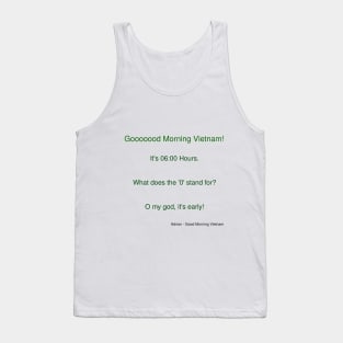 Good Morning Quote Tank Top